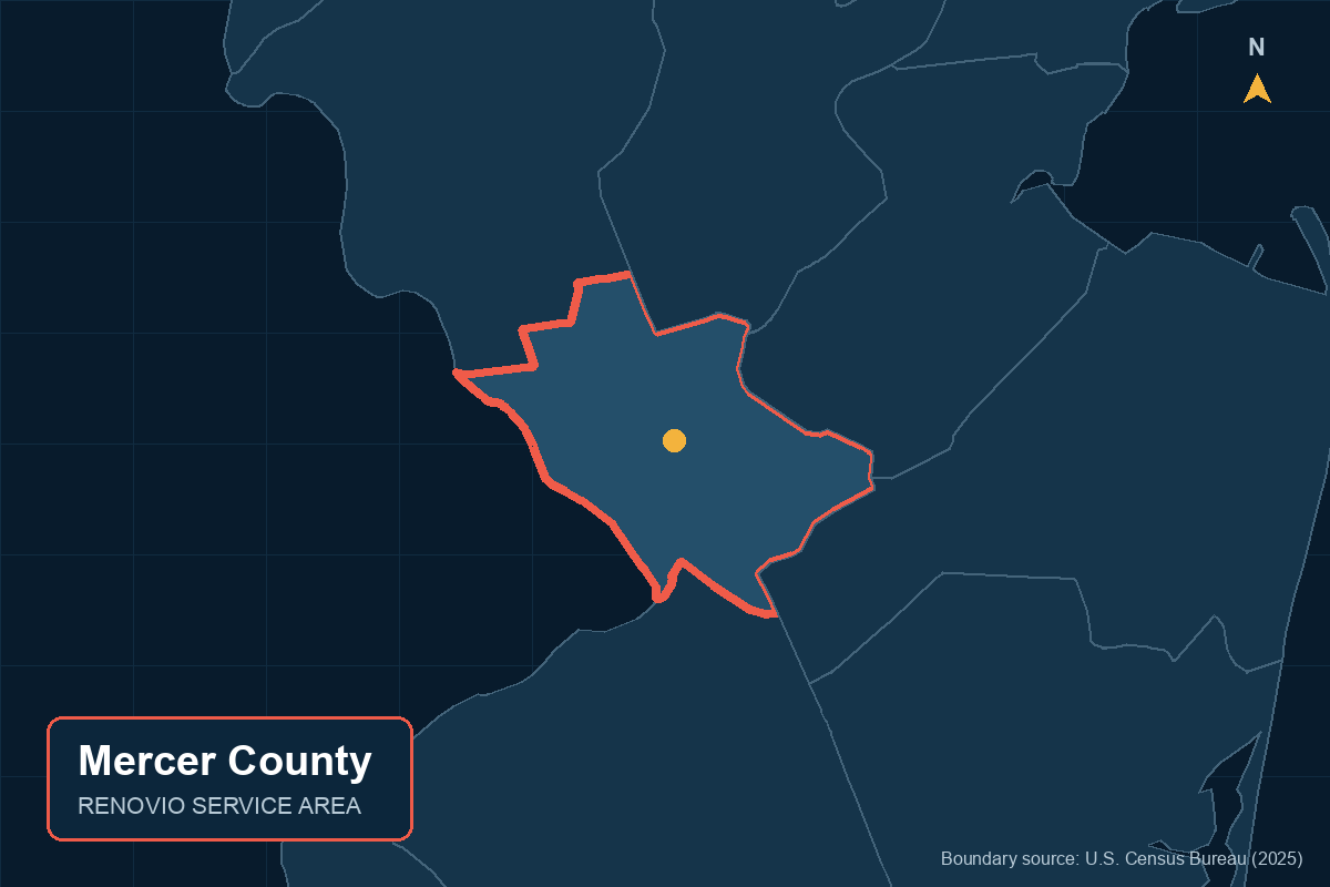 Mercer County service area map