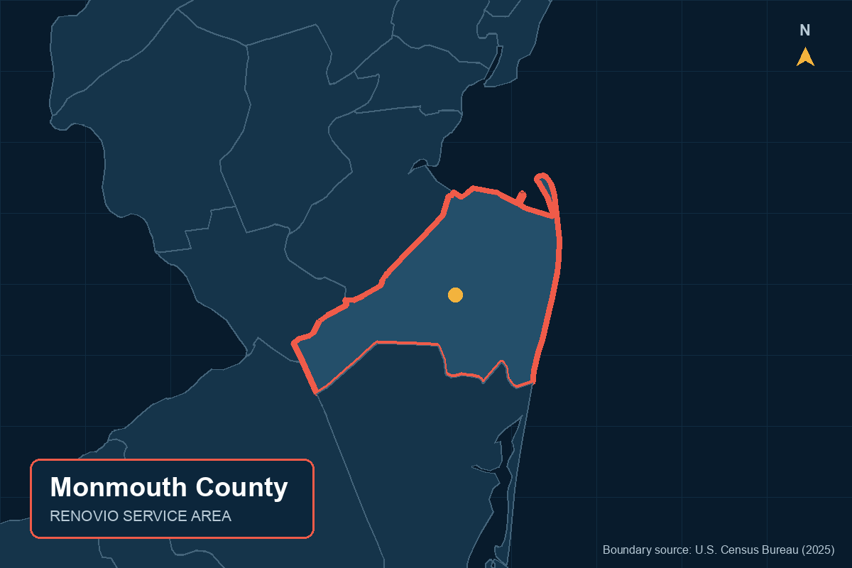 Monmouth County service area map