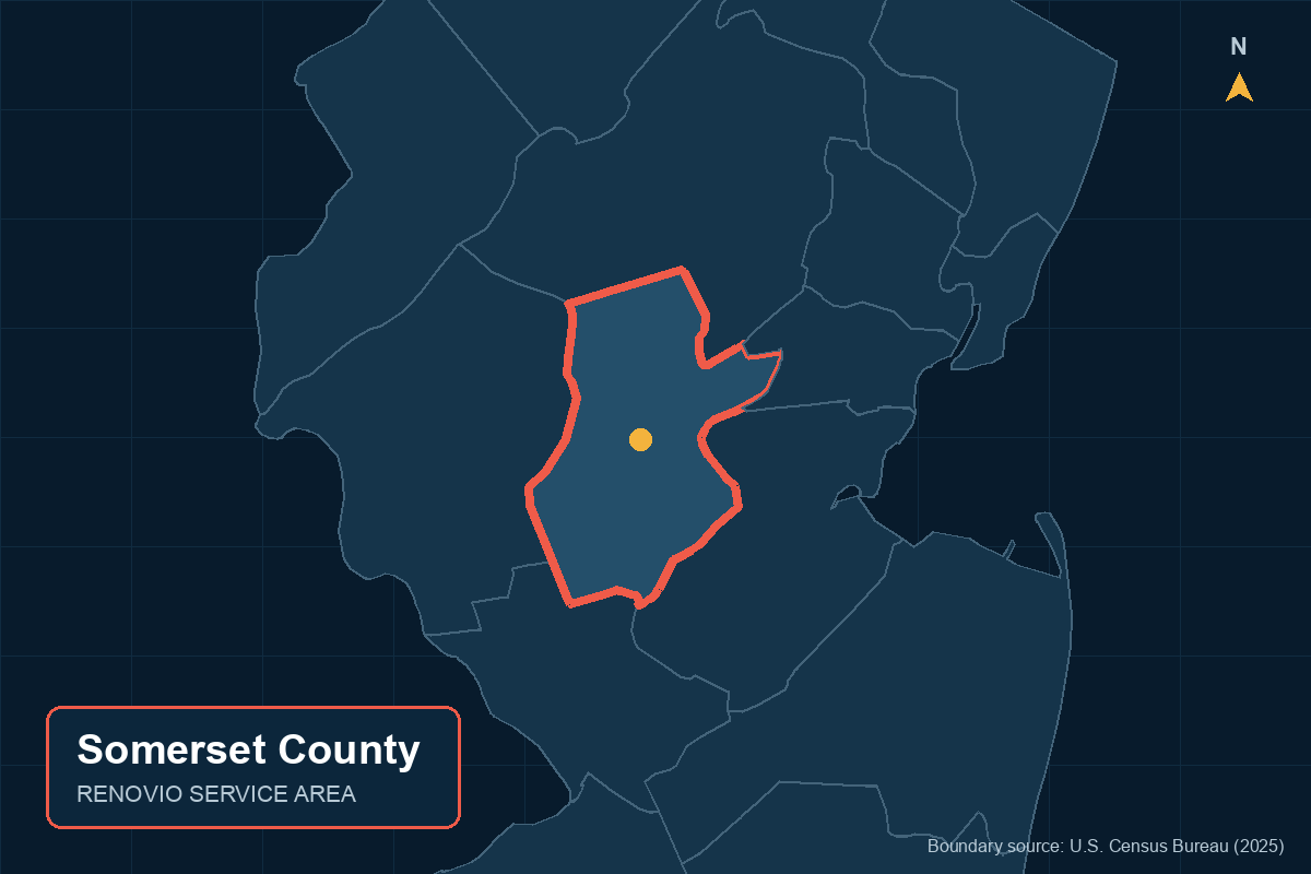 Somerset County service area map